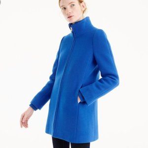 J Crew Lodge Coat Wool Blend Blue 4